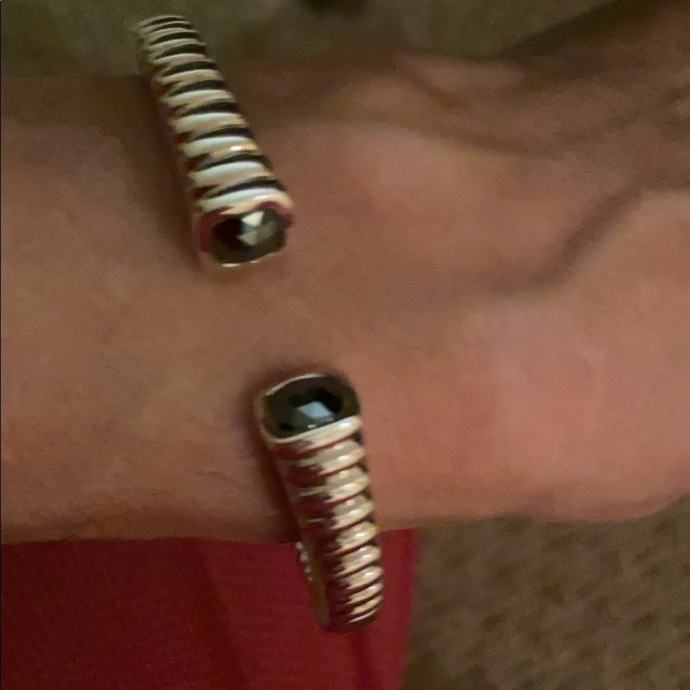 John Hardy Batu Bedeg Hematite and Silver Collection cuff